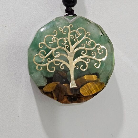 NEW, Green Adventurine and Tiger Eye necklace. - Picture 2 of 6
